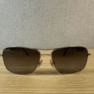 Maui Jim Wiki MJ 246-17 Silver Titanium Sunglasses Polarized Scratched see Desc.